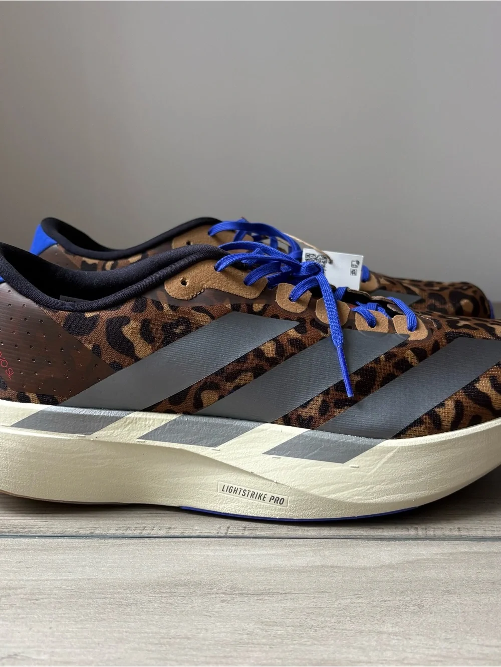 Adidas adiZero Evo SL “Preloved Brown” Leopard Running Shoes JS4493 Men’s 13